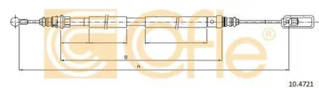 Трос стоянкового гальма COFLE 10.4721