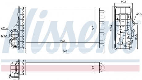 Радиатор печки NISSENS 707091