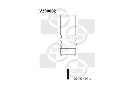 Клапан двигателя BGA V290002