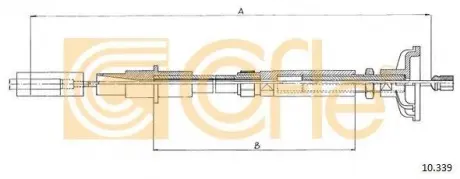 Фото 1 - трос сцепления COFLE 10.339 Трос сцепления COFLE 10.339 (фото 1)