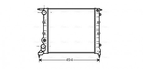 Радиатор 1.4 (motor E6J / E7) [OE. 7701.034.770] AVA COOLING RT 2042 (фото 1)