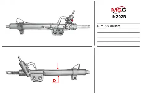 Рулевая рейка с ГУР восстановленная INFINITYQX 56 04-NISSA PATHFINDER 05-, NISSAN ARMADA 03-, NISSAN T MSG IN202R