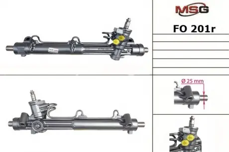 Рулевая рейка с ГУР восстановленная FORD COUGAR (EC_) 98-01, MONDEO I (GBP) 93-96, MONDEO I седан (GBP MSG FO201R (фото 1)
