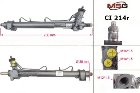 Рулевая рейка с ГУР восстановленная CITROEN Jumper 1994-2002, PEUGEOT Boxer 1994-2002, FIAT Ducato 199 MSG CI214R