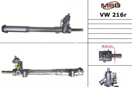 Рулевая рейка с ГУР восстановленная AUDI Q7 (4L) 06-; PORSCHE CAYENNE (955) 02-; VW TOUAREG 02-10 MSG VW216R
