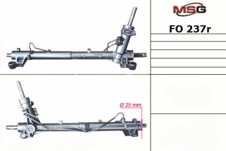 Рульова рейка з ГУР відновлена ​​FORD FOCUS C-MAX 03-07, FOCUS II (DA_) 04-, FORD KUGA 08-TRW MSG FO237R