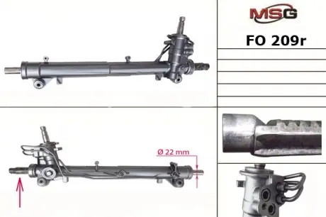 Рулевая рейка с ГУР восстановленная FORD FIESTA V (JH_, JD_) 01-09, FUSION (JU_) 02-09 MSG FO209R