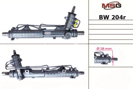 Рулевая рейка с ГУР восстановленная BMW 3 09.90-02.98; BMW 3 Compact 03.94-08.00 MSG BW204R