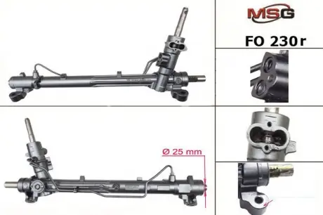 Рулевая рейка с ГУР восстановленная FORD FOCUS C-MAX 03-07, FOCUS II (DA_) 04- MSG FO230R (фото 1)