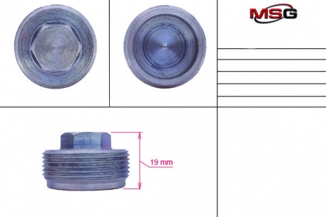 Гайка поджима нижняя FORD S-MAX 2006-, FORD Galaxy 2006-, FORD Mondeo IV 2007- MSG FO228LNUT