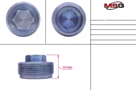 Гайка поджима нижняя FORD S-MAX 2006-, FORD Galaxy 2006-, FORD Mondeo IV 2007- MSG FO228LNUT