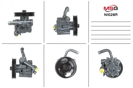 Насос ГУР восстановленный NISSAN MURANO (Z50) 03-, TEANA I (J31) 03-08 MSG NI028R