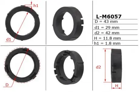 Втулка рулевой рейки без ГУР 29,00 / 42,00 / 43,00 * 1,80 / 11,80 тип 6D EMMETEC L-M6057