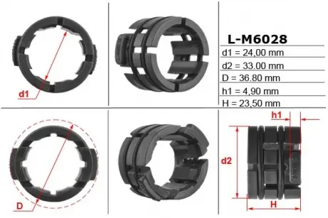 Втулка рулевой рейки без ГУР 24,00 / 33,00 / 36,80 * 4,90 / 23,50 тип 7 EMMETEC L-M6028