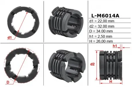 Втулка рулевой рейки без ГУР 22,00 / 32,00 / 34,00 * 2,50 / 26,00 тип 7 EMMETEC L-M6014A