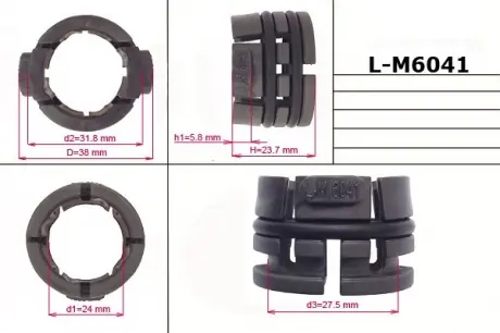 Втулка рулевой рейки без ГУР 24,00 / 27,50 / 38,00 * 5,80 / 23,70 тип 7 EMMETEC L-M6041