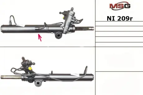 Рульова рейка з ГУР відновлена ​​NISSAN Murano Z50 2004-2008 MSG NI209R