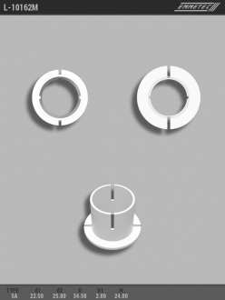 Втулка рулевой рейки с ГУР 22,50 / 25,00 / 34,50 * 2,00 / 24,00 тип 5A EMMETEC L-10162M