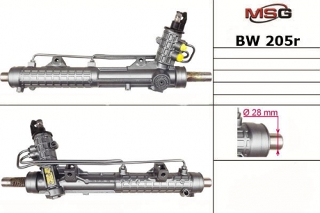 Рулевая рейка с ГУР восстановленная BMW 3 E-46 1998-2005 ZF MSG BW205R (фото 1)