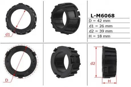 Втулка рульової рейки без ГУР 26,00 / 39,00 / 42,00 * 18,00 тип 6 EMMETEC L-M6068