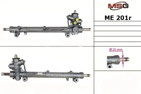 Рулевая рейка с ГУР восстановленная MERCEDES A W 168 97-04 MSG ME201R
