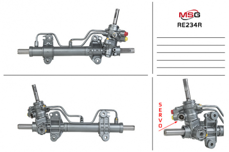 Рульова рейка з ГУР відновлена ​​RENAULT LAGUNA 93-01 MSG RE234R