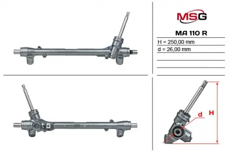 Рульова рейка без ГУР відновлена ​​MAZDA CX-5 2011- MSG MA110R (фото 1)