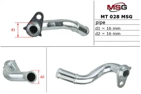 Трубка насоса ГУР MITSUBISHI PAJERO SPORT (K90) 98- MSG MT028PIPE