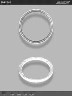 Кільце тефлоновое O33x35,8 S2,5 O вала 36 тип 2 EMMETEC M-01446