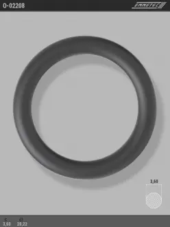 Кольцо резиновое круглого сечения C3,6 d1 20,22 EMMETEC O-02208