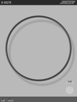 Кольцо резиновое круглого сечения C3,6 d1 120,2 EMMETEC O-02270