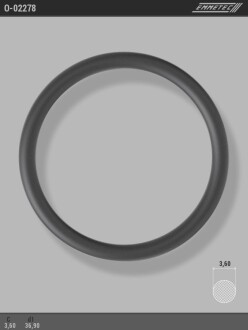 Кольцо резиновое круглого сечения C3,6 d1 36,9 EMMETEC O-02278