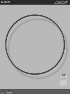 Кольцо резиновое круглого сечения C2,45 d1 102 EMMETEC O-02874