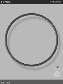 Кільце гумове круглого перетину C2,05 d1 49 EMMETEC O-02775A