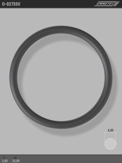 Кольцо резиновое круглого сечения C2,05 d1 22 EMMETEC O-02755V