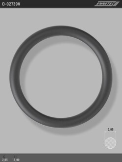 Кольцо резиновое круглого сечения C2,05 d1 16 EMMETEC O-02739V