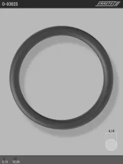 Кільце гумове круглого перетину C4,1 d1 34 EMMETEC O-03025