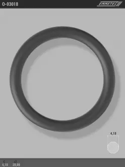 Кільце гумове круглого перетину C4,1 d1 28 EMMETEC O-03018
