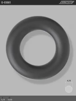Кільце гумове круглого перетину C4,1 d1 10 EMMETEC O-03001