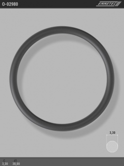 Кольцо резиновое круглого сечения C3,3 d1 38 EMMETEC O-02980
