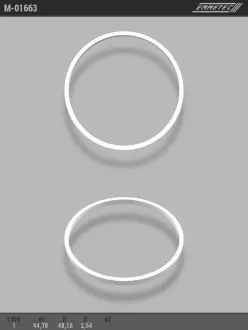 Кільце тефлоновое O44,7x48,1 S2,54 тип 1 EMMETEC M-01663