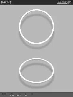 Кольцо тефлоновое O44,5x48,1 S1,95 тип 1 EMMETEC M-01443