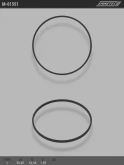 Кільце тефлоновое O50,2x52,4 S1,95 тип 1 EMMETEC M-01551