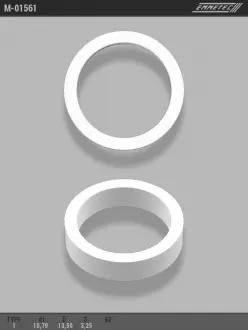 Кільце тефлоновое O10,7x13,5 S3,25 тип 1 EMMETEC M-01561