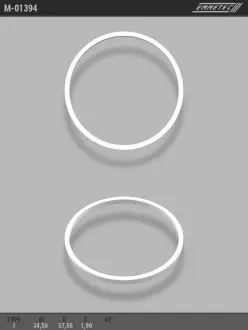 Кільце тефлоновое O34,5x37,5 S1,9 тип 1 EMMETEC M-01394