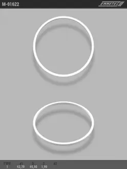 Кольцо тефлоновое O42,9x45,9 S1,9 тип 1 EMMETEC M-01622