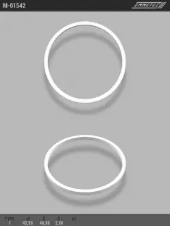 Кільце тефлоновое O42,8x46,8 S2,5 тип 1 EMMETEC M-01542