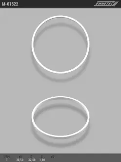 Кільце тефлоновое O30,5x32,5 S1,8 тип 1 EMMETEC M-01522