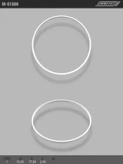 Кільце тефлоновое O74,5x77,8 S2,9 тип 1 EMMETEC M-01606