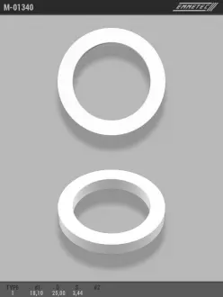 Кольцо тефлоновое O18,1x25 S3,44 тип 1 EMMETEC M-01340